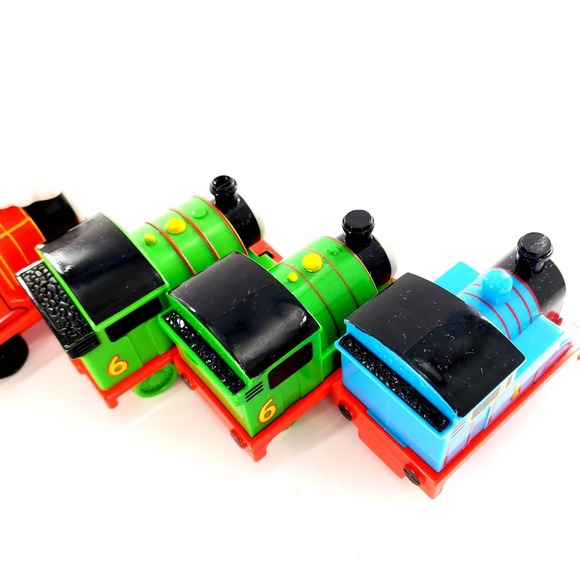 Thomas & Friends Pullback Train Cars Lot Of 5 Tomy & Mattel 2004 2009 2015 Works - Picture 8 of 11